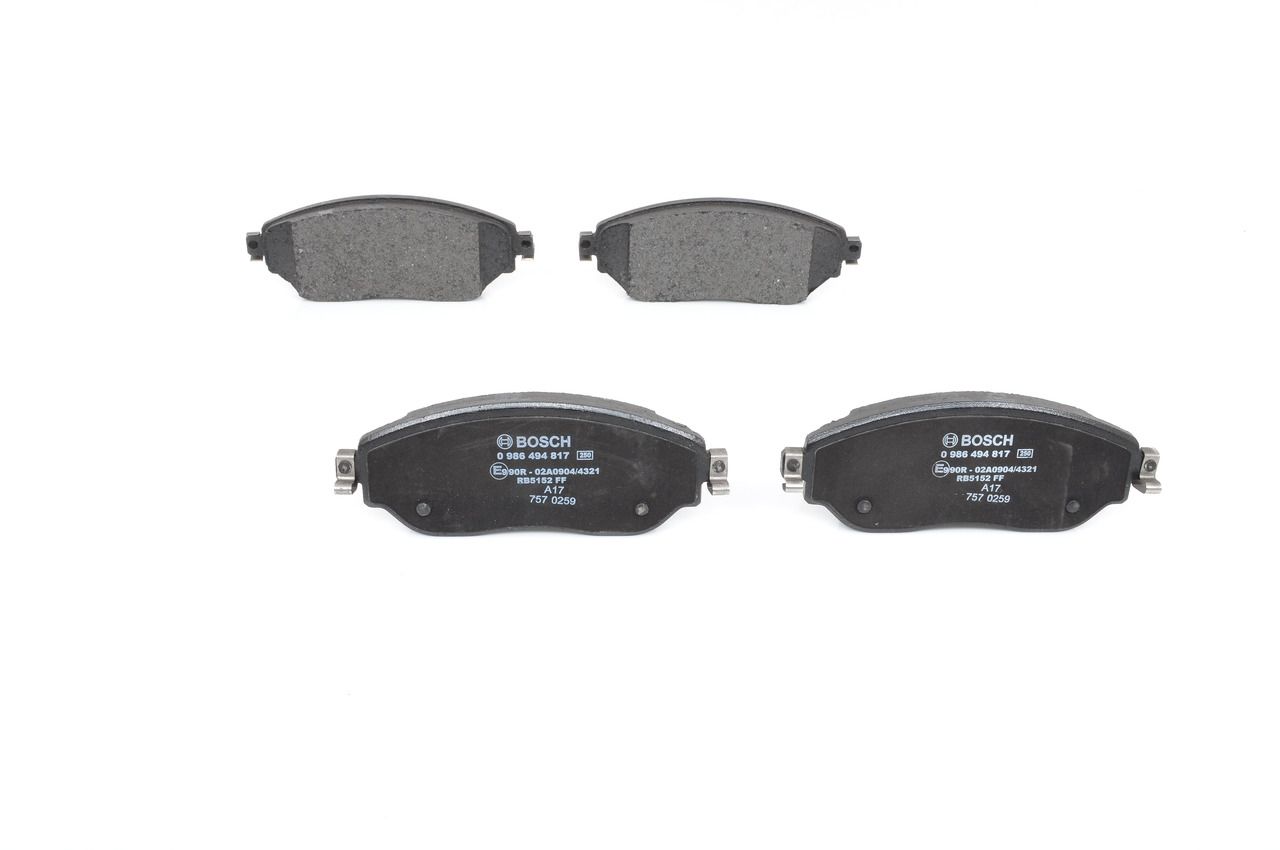 BOSCH 0 986 494 817 - Bremsbelagsatz, Scheibenbremse