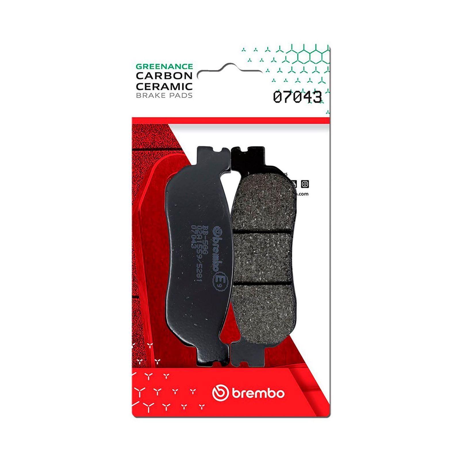 BREMBO 07043 - Bremsbelagsatz, Scheibenbremse