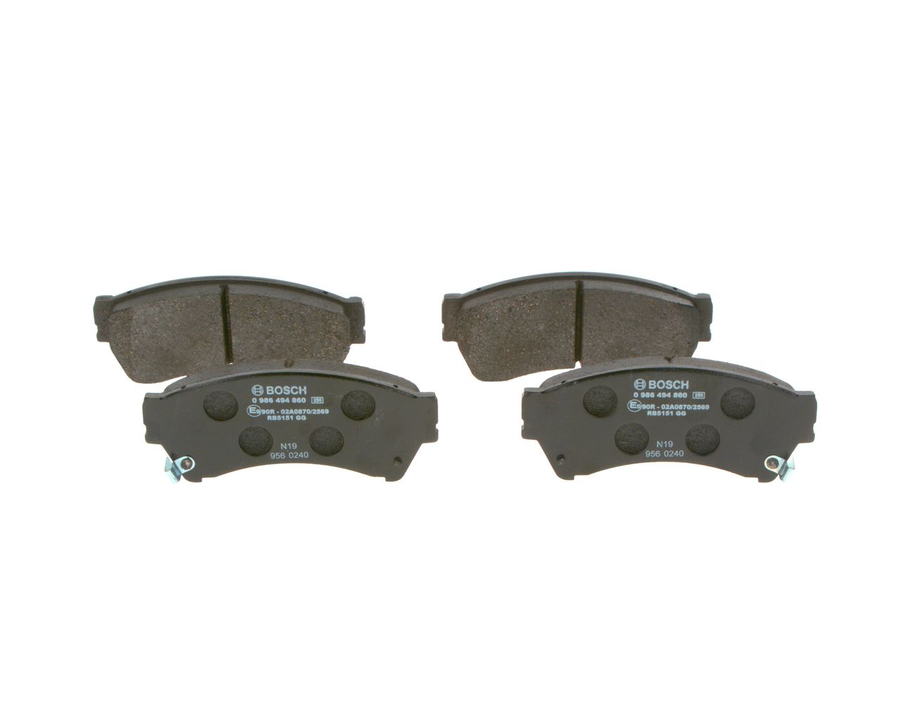 BOSCH 0 986 494 860 - Bremsbelagsatz, Scheibenbremse