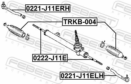 FEBEST 0221-J11ELH - Spurstangenkopf