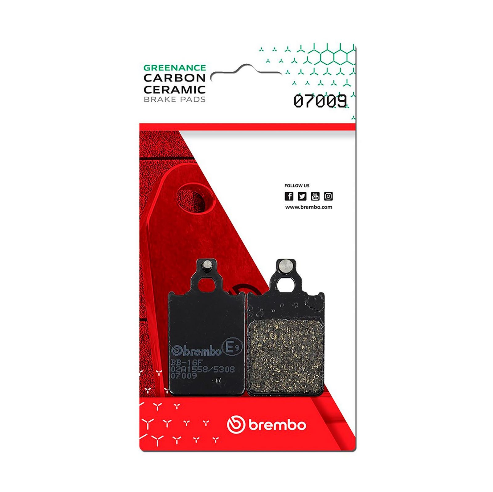 BREMBO 07009 - Bremsbelagsatz, Scheibenbremse
