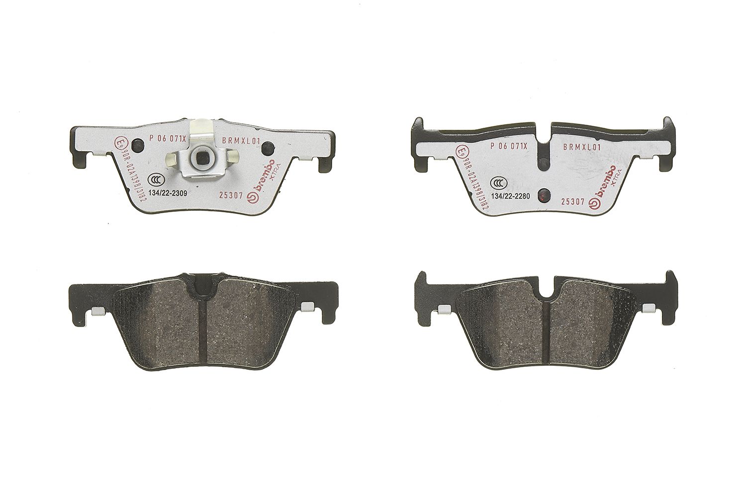 BREMBO P 06 071X - Bremsbelagsatz, Scheibenbremse