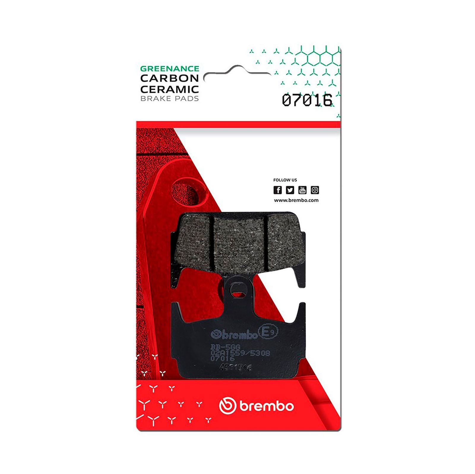 BREMBO 07016 - Bremsbelagsatz, Scheibenbremse