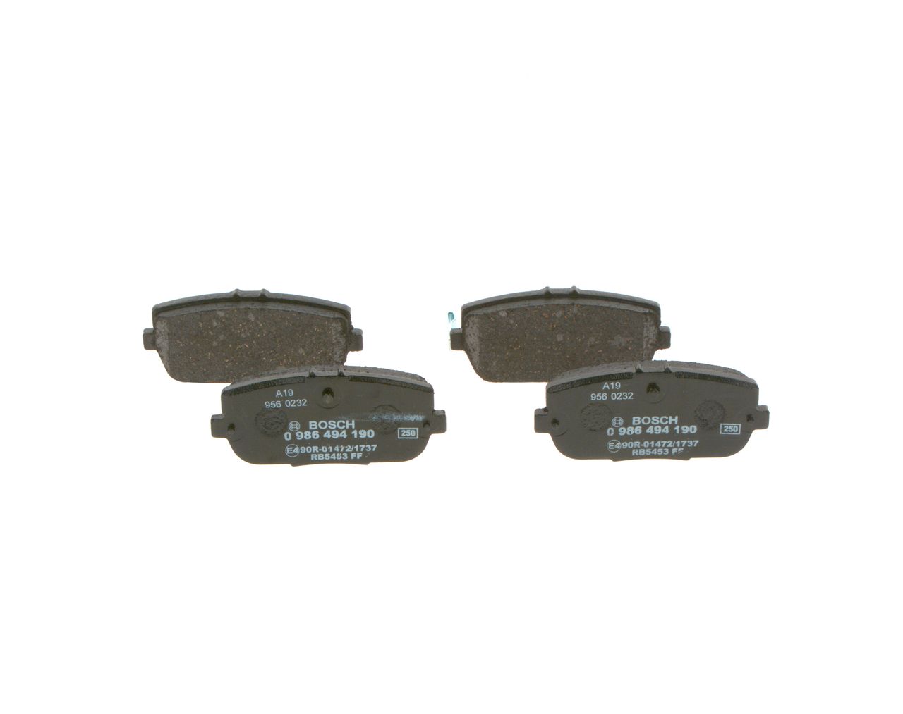BOSCH 0 986 494 190 - Bremsbelagsatz, Scheibenbremse