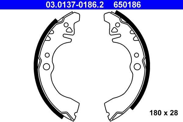 ATE 03.0137-0186.2 - Bremsbackensatz