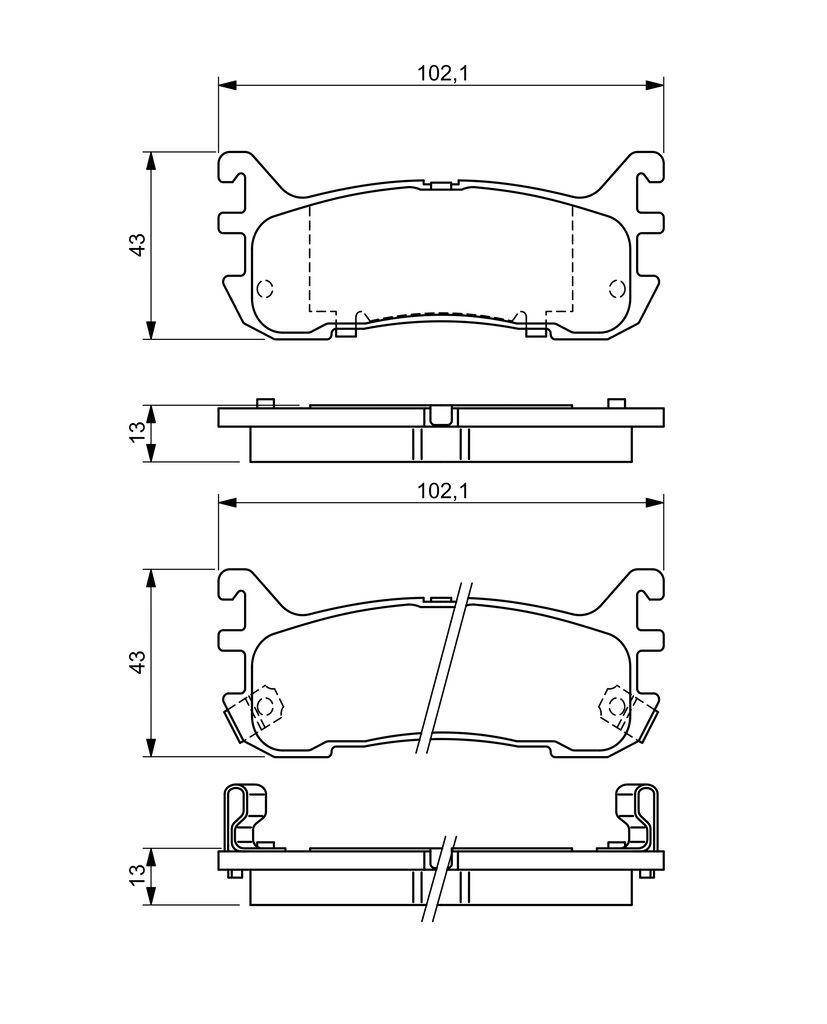 BOSCH 0 986 494 341 - Bremsbelagsatz, Scheibenbremse