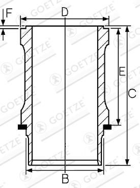 GOETZE ENGINE 14-112800-00 - Zylinderlaufbuchse