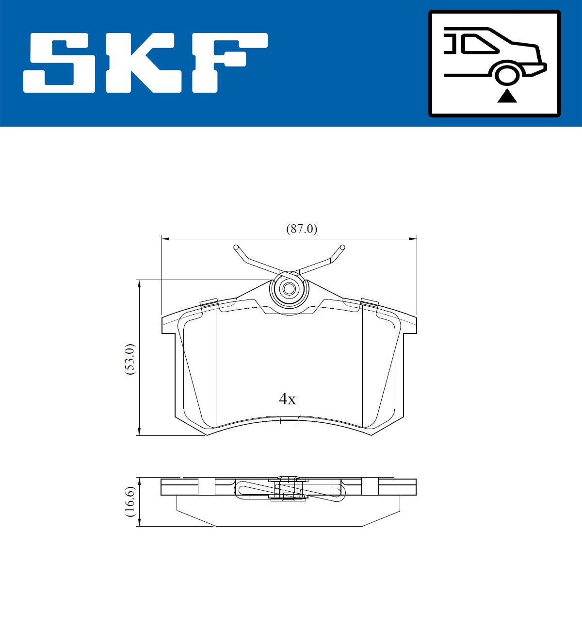 SKF VKBP 90001 - Bremsbelagsatz, Scheibenbremse