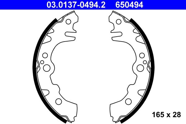 ATE 03.0137-0494.2 - Bremsbackensatz