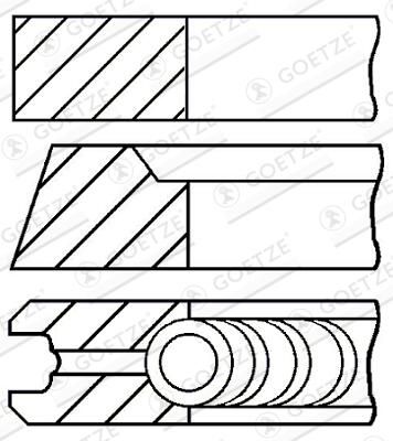 GOETZE ENGINE 08-111200-00 - Kolbenringsatz