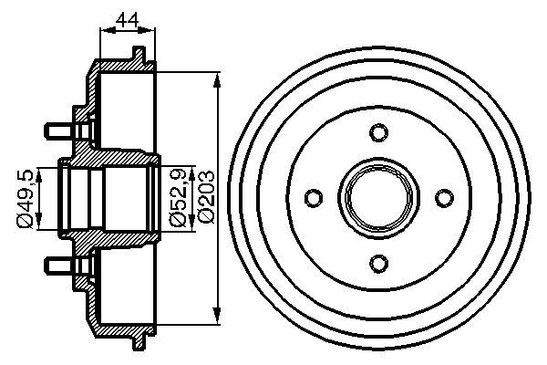 BOSCH 0 986 477 102 - Bremstrommel