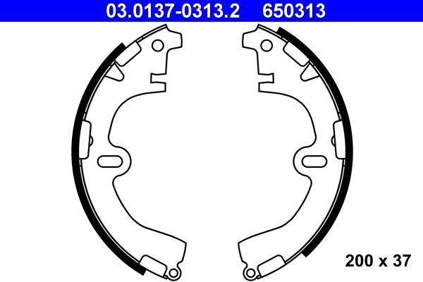 ATE 03.0137-0313.2 - Bremsbackensatz