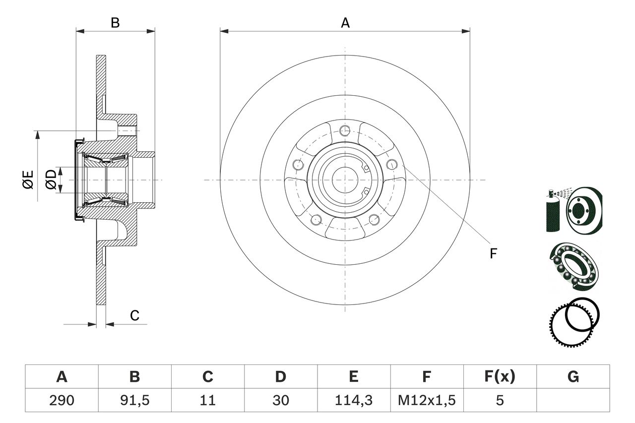 BOSCH 0 986 479 F42 - Bremsscheibe
