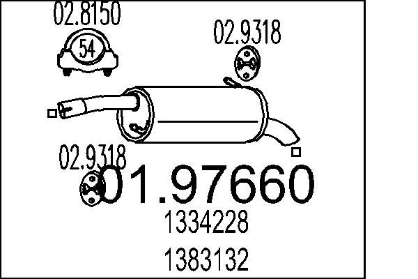 MTS 01.97660 - Endschalldämpfer