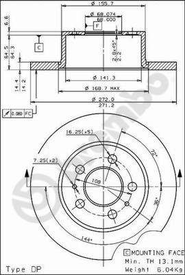BREMBO 08.2473.10 - Bremsscheibe