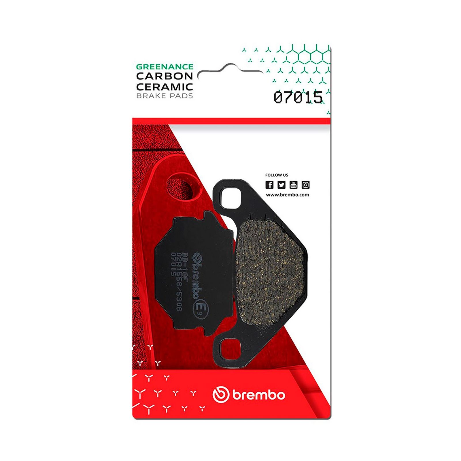 BREMBO 07015 - Bremsbelagsatz, Scheibenbremse
