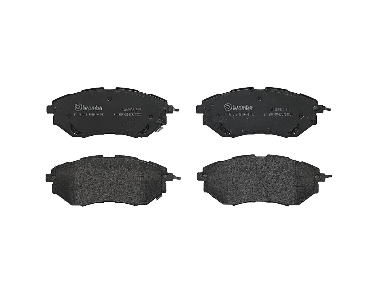BREMBO P 78 017 - Bremsbelagsatz, Scheibenbremse