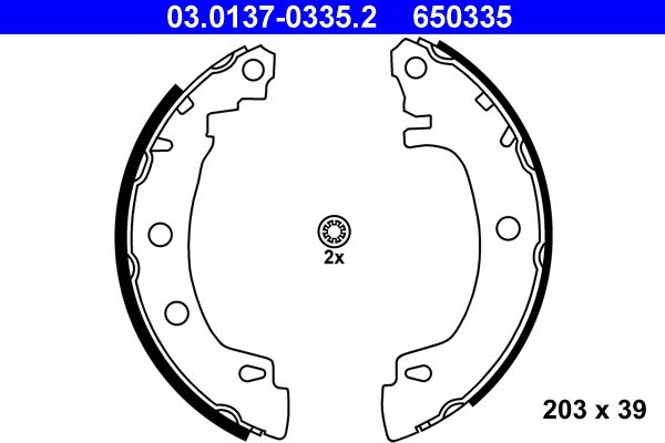 ATE 03.0137-0335.2 - Bremsbackensatz