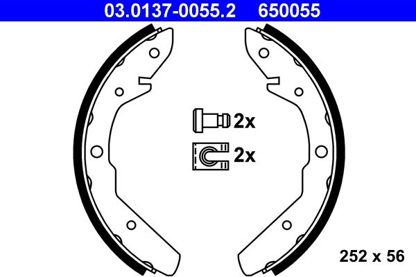 ATE 03.0137-0055.2 - Bremsbackensatz