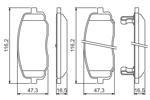 BOSCH 0 986 494 491 - Bremsbelagsatz, Scheibenbremse