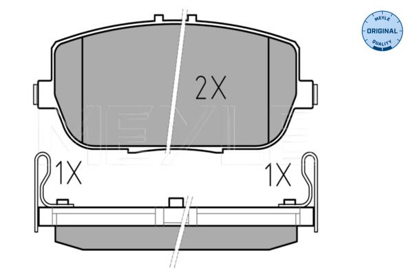 MEYLE 025 242 9813/W - Bremsbelagsatz, Scheibenbremse