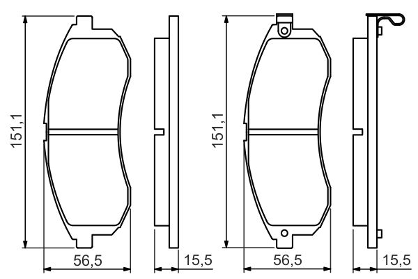 BOSCH 0 986 494 362 - Bremsbelagsatz, Scheibenbremse