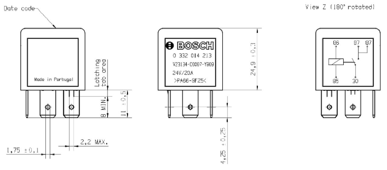 BOSCH 0 332 014 213 - Relais, Arbeitsstrom