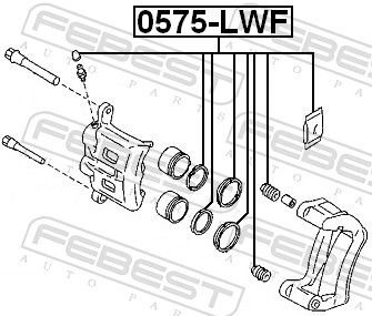 FEBEST 0575-LWF - Reparatursatz, Bremssattel
