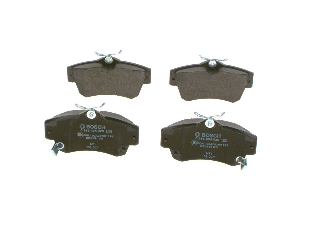 BOSCH 0 986 494 029 - Bremsbelagsatz, Scheibenbremse