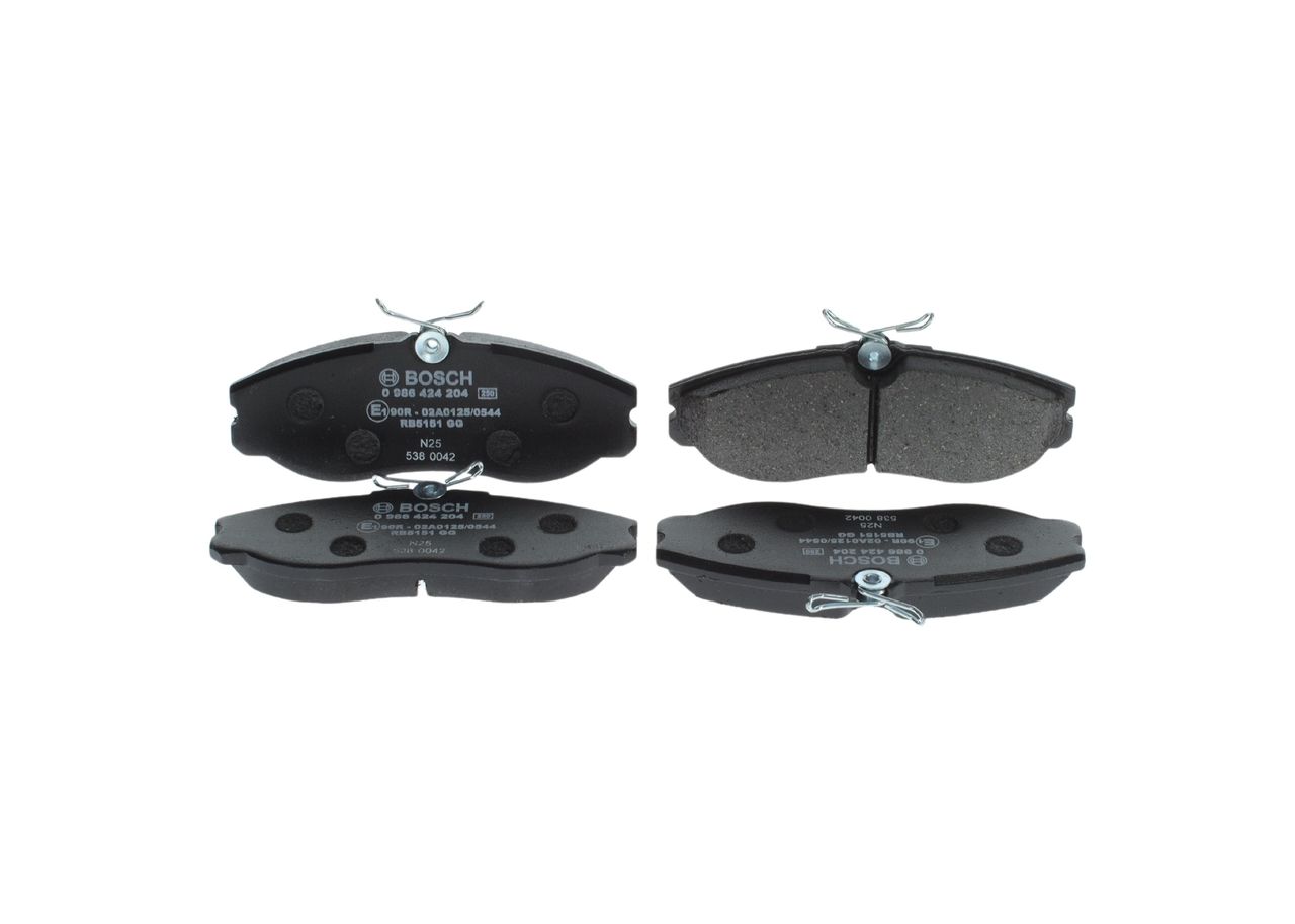 BOSCH 0 986 424 204 - Bremsbelagsatz, Scheibenbremse