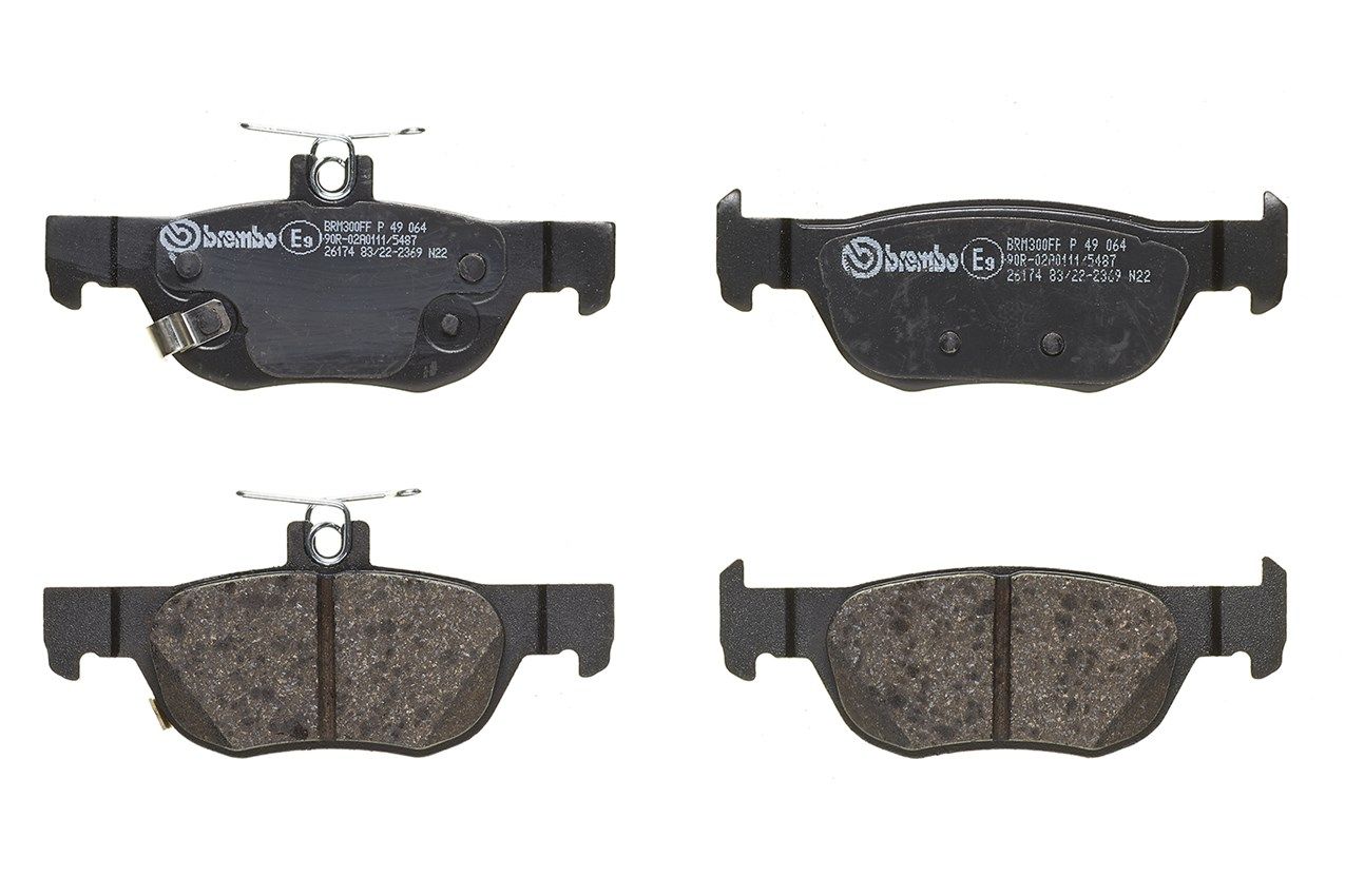 BREMBO P 49 064 - Bremsbelagsatz, Scheibenbremse