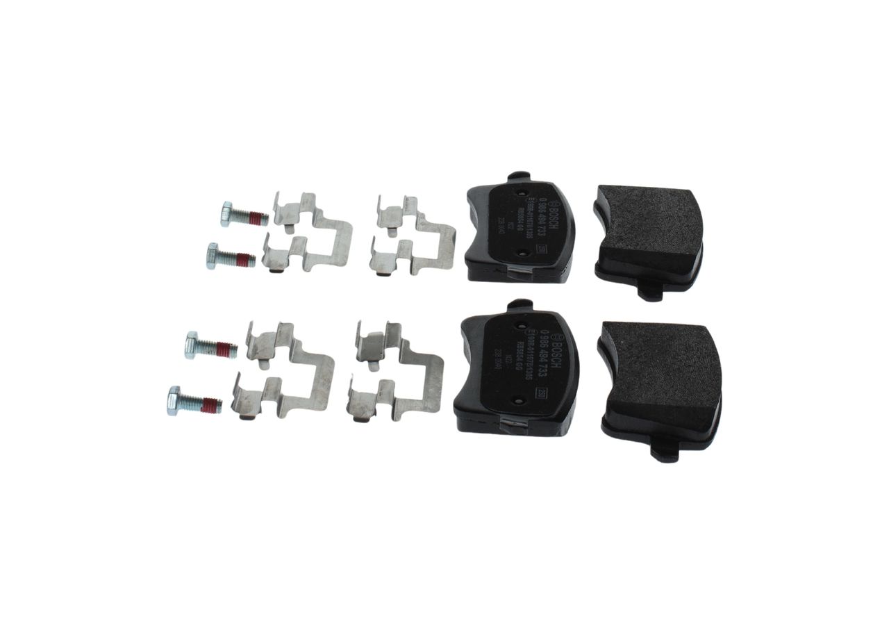 BOSCH 0 986 494 733 - Bremsbelagsatz, Scheibenbremse