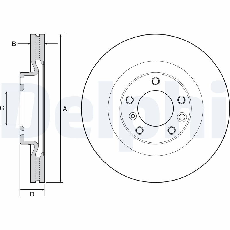 DELPHI BG9119C - Bremsscheibe