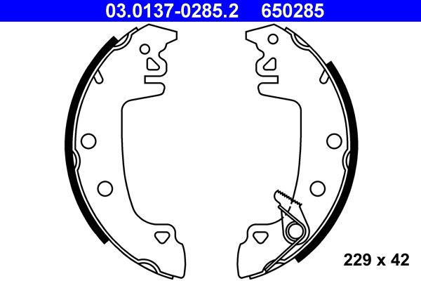ATE 03.0137-0285.2 - Bremsbackensatz