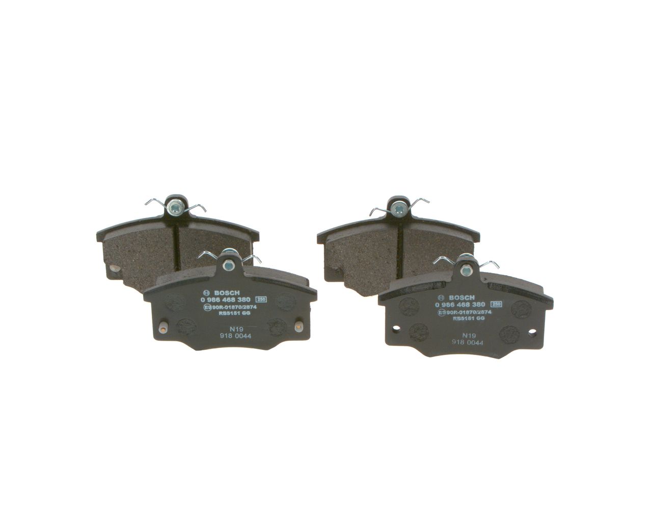 BOSCH 0 986 468 380 - Bremsbelagsatz, Scheibenbremse