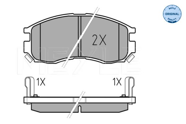 MEYLE 025 216 4716/W - Bremsbelagsatz, Scheibenbremse