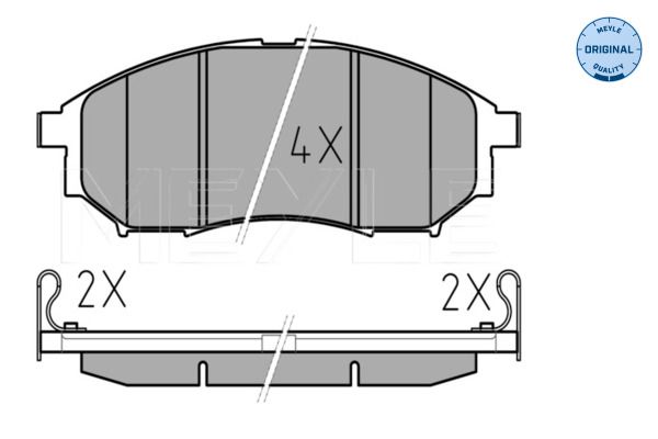 MEYLE 025 236 9816/W - Bremsbelagsatz, Scheibenbremse