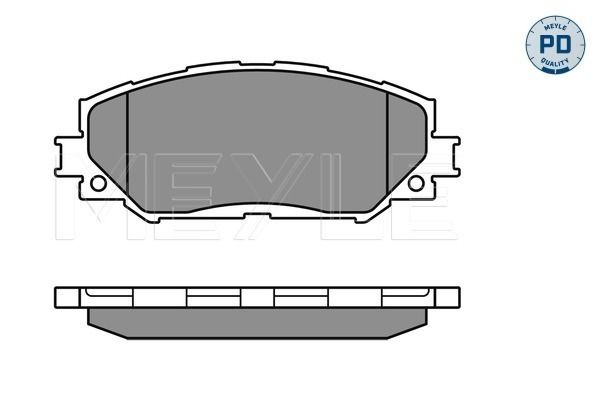 MEYLE 025 243 3617/PD - Bremsbelagsatz, Scheibenbremse