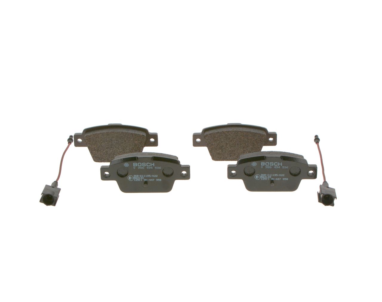 BOSCH 0 986 494 536 - Bremsbelagsatz, Scheibenbremse
