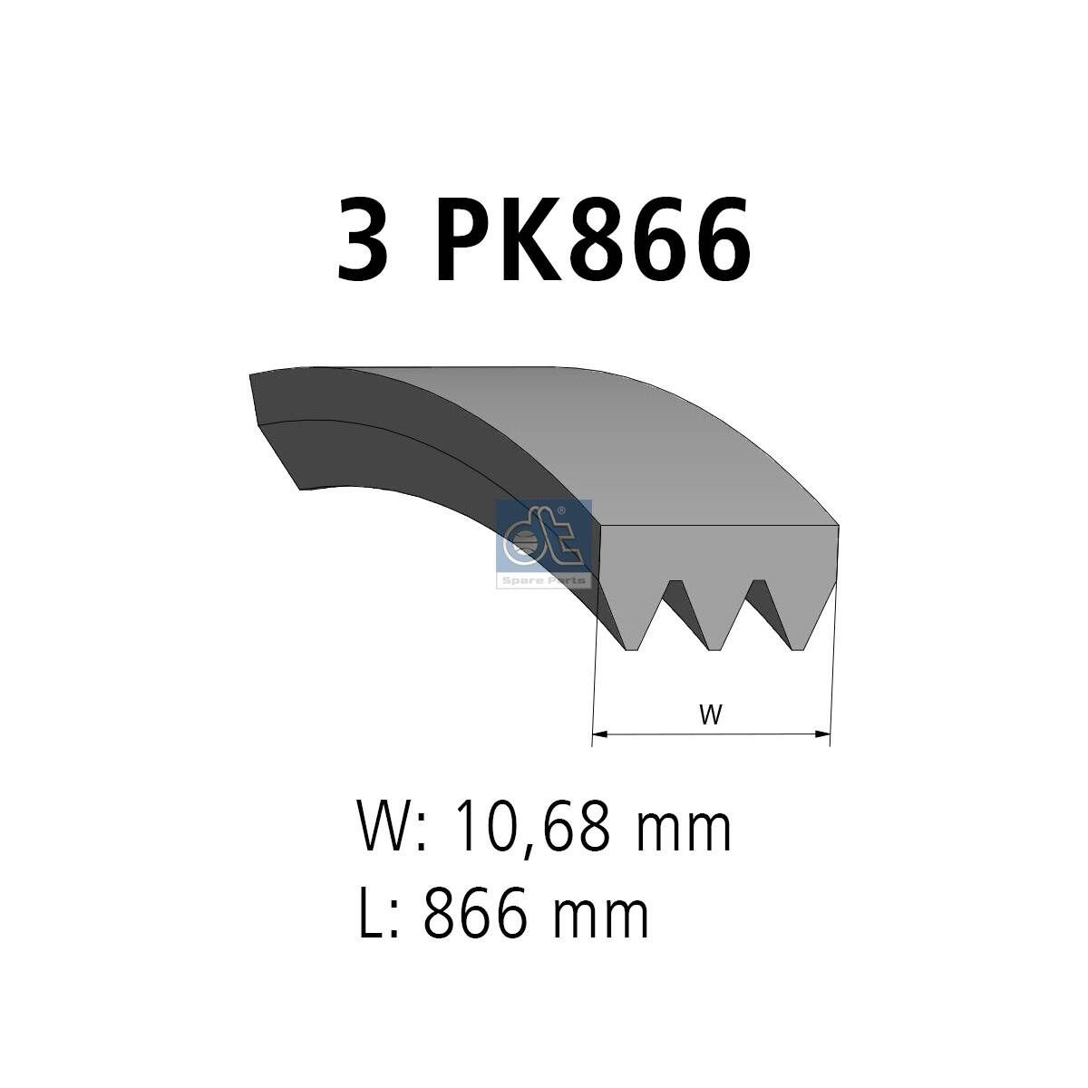 DT Spare Parts 12.15400 - Keilrippenriemen