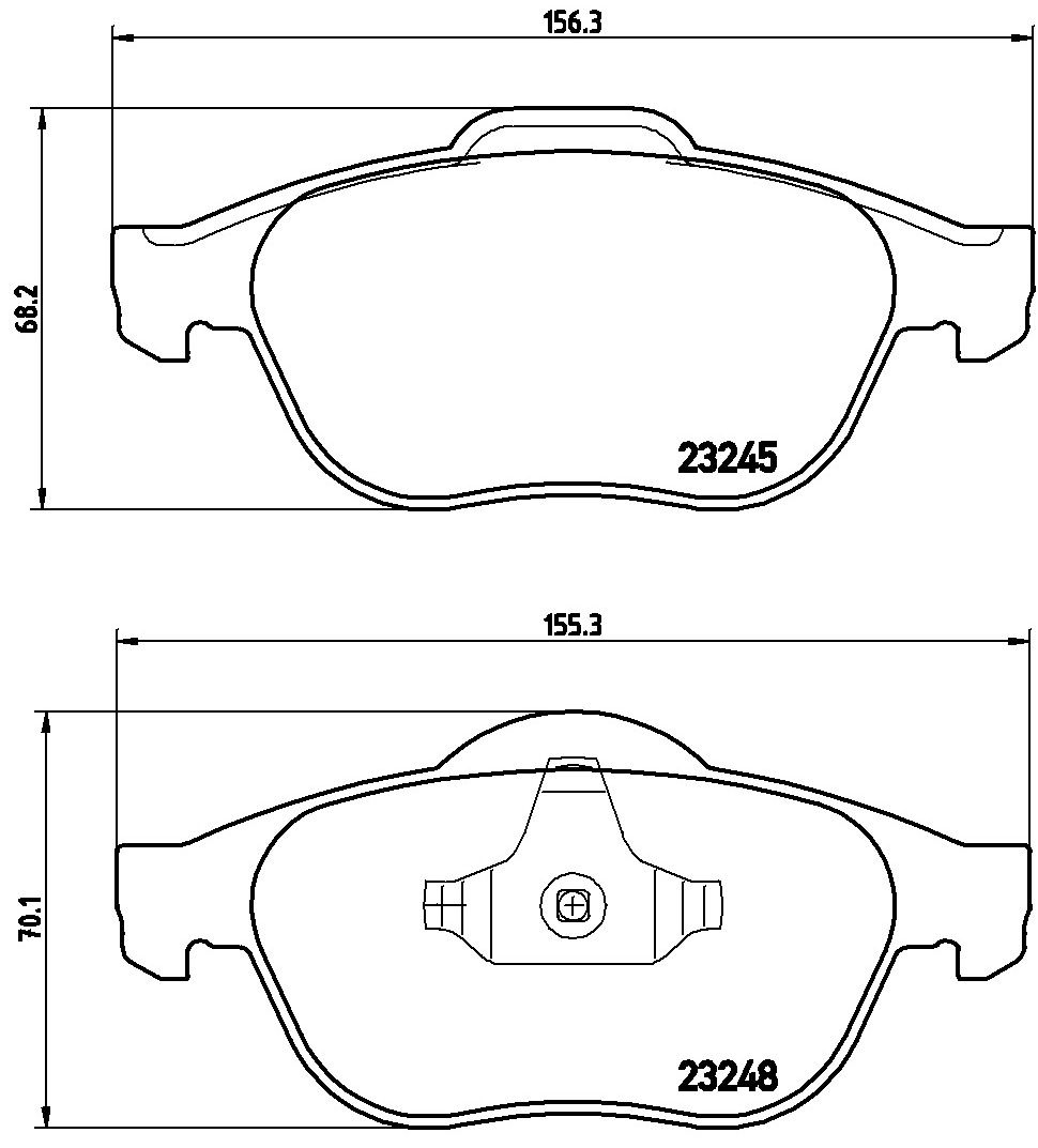 BREMBO P 68 032 - Bremsbelagsatz, Scheibenbremse