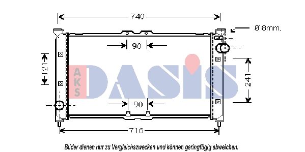 AKS DASIS 110015N - Kühler, Motorkühlung