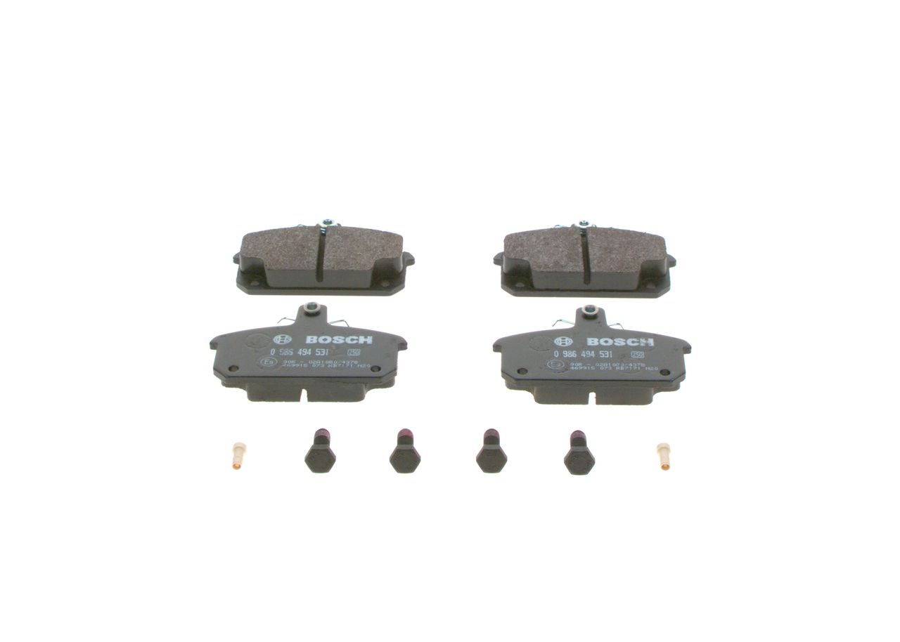 BOSCH 0 986 494 531 - Bremsbelagsatz, Scheibenbremse