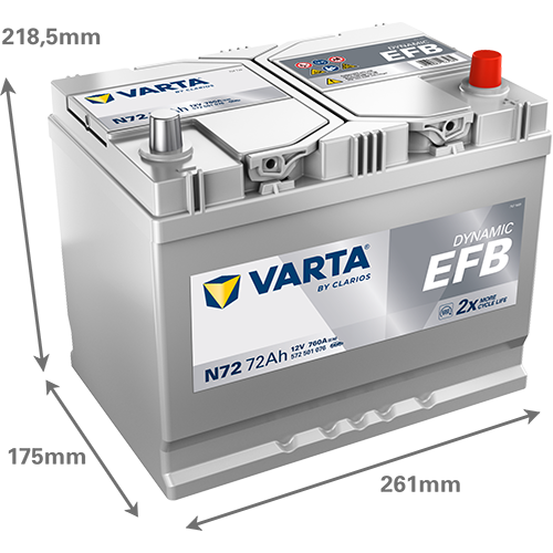 VARTA 572501076K262 - Starterbatterie