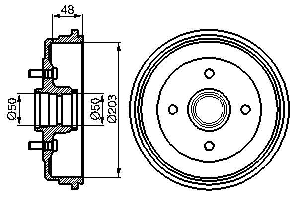 BOSCH 0 986 477 049 - Bremstrommel