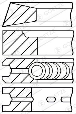 GOETZE ENGINE 08-526500-00 - Kolbenringsatz