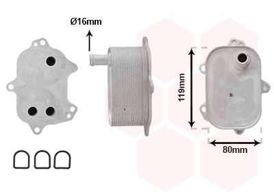 VAN WEZEL 03013710 - Ölkühler, Motoröl