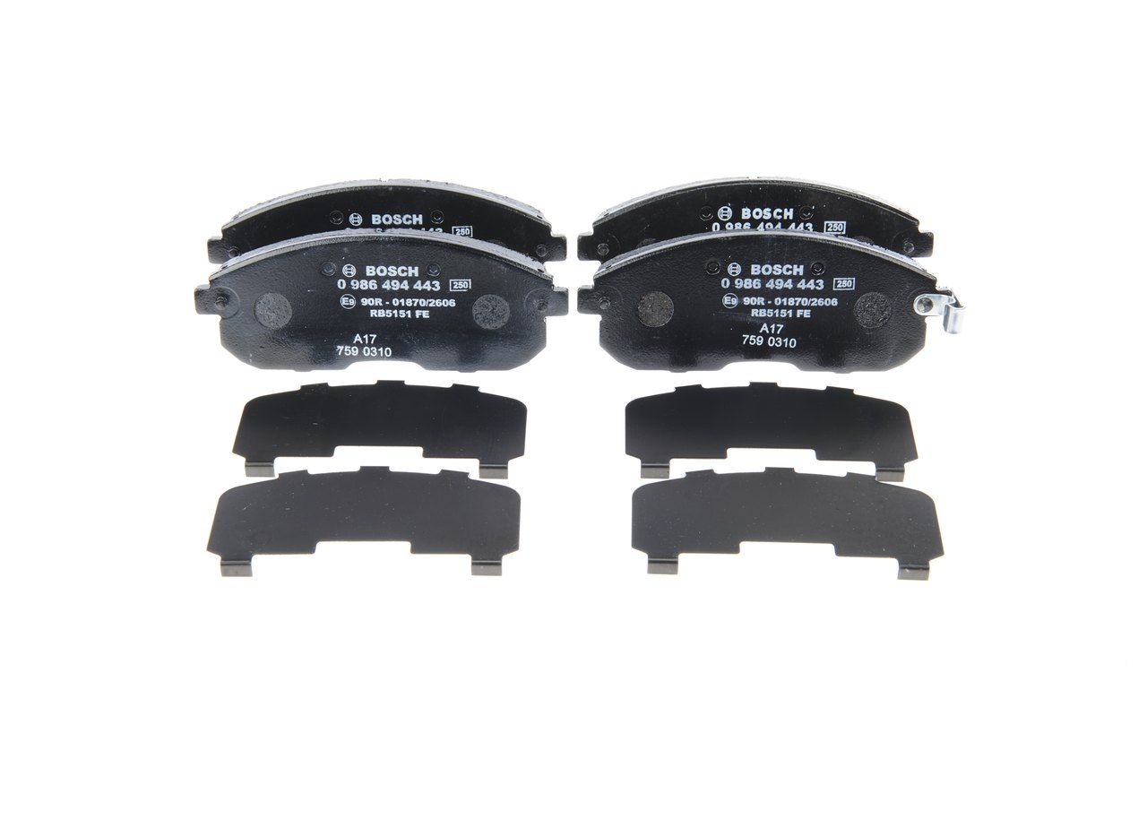 BOSCH 0 986 494 443 - Bremsbelagsatz, Scheibenbremse