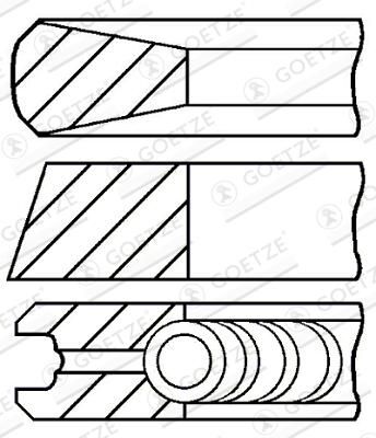 GOETZE ENGINE 08-102900-00 - Kolbenringsatz