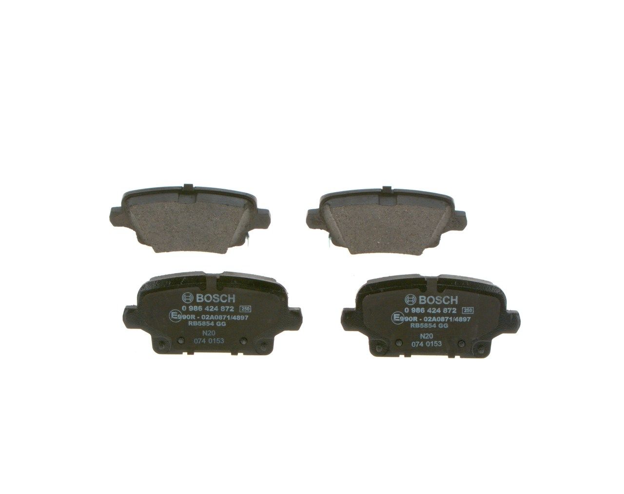 BOSCH 0 986 424 872 - Bremsbelagsatz, Scheibenbremse